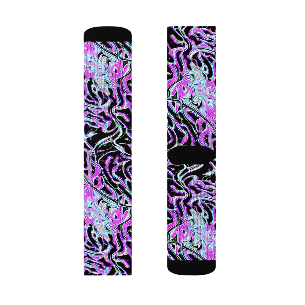 Vivid Distortion on Socks — Right Sock
