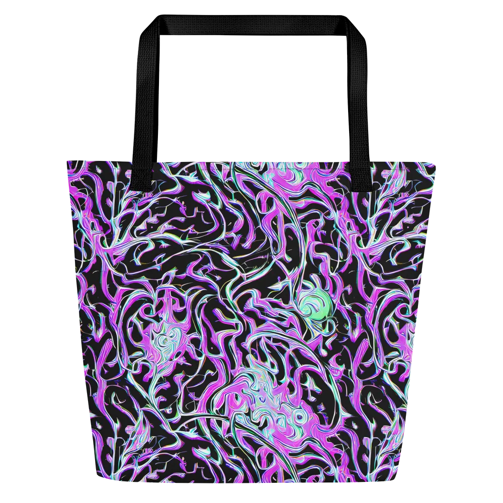 Vivid Distortion on Large Tote Bag W/ Pocket — Front