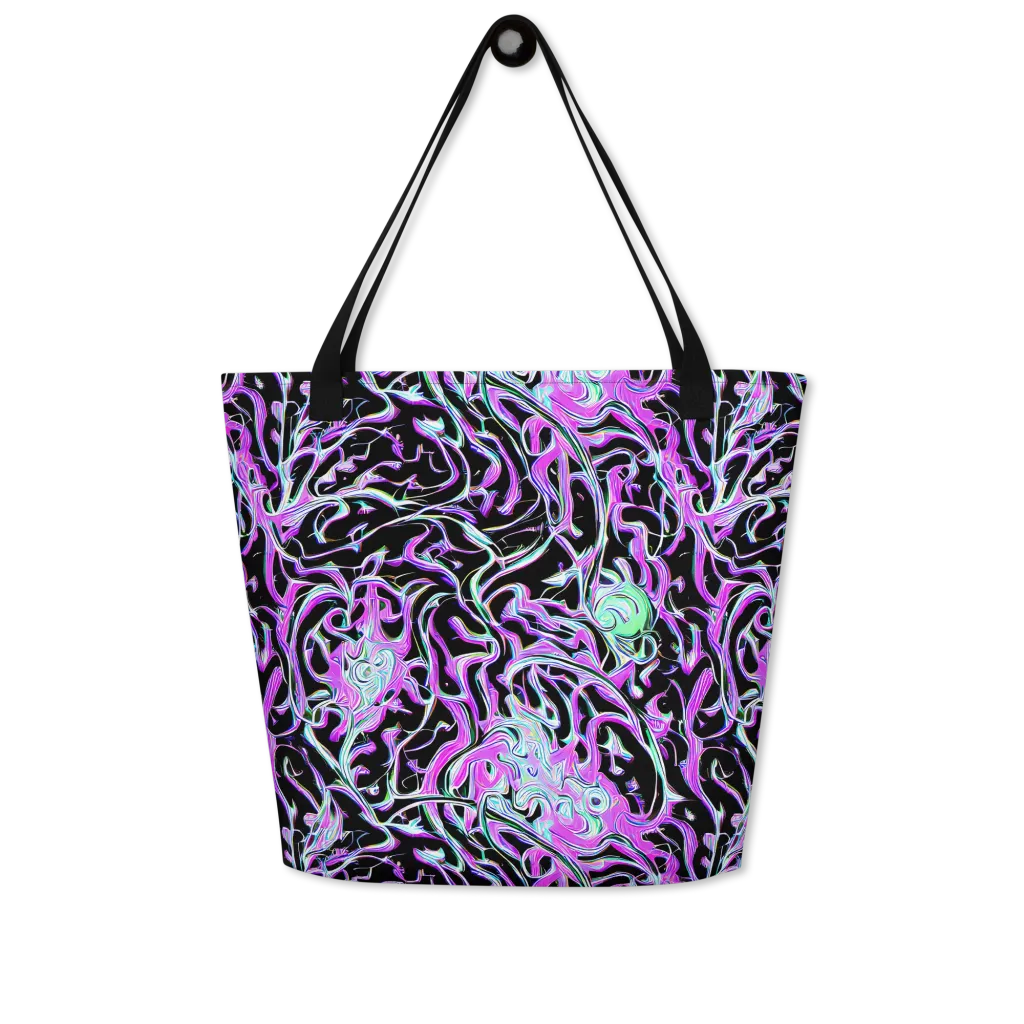 Vivid Distortion on Large Tote Bag W/ Pocket — Front