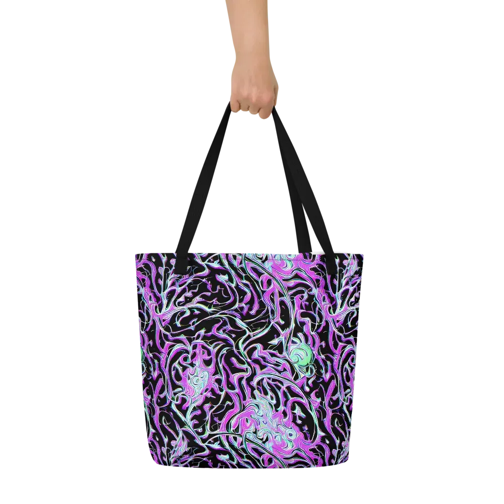 Vivid Distortion on Large Tote Bag W/ Pocket — Front