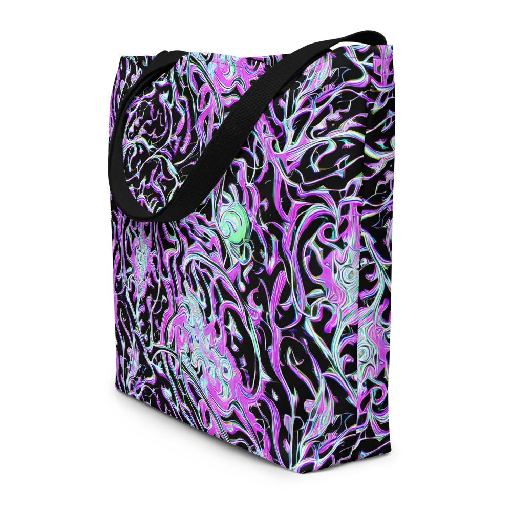 Vivid Distortion on Large Tote Bag W/ Pocket — Front