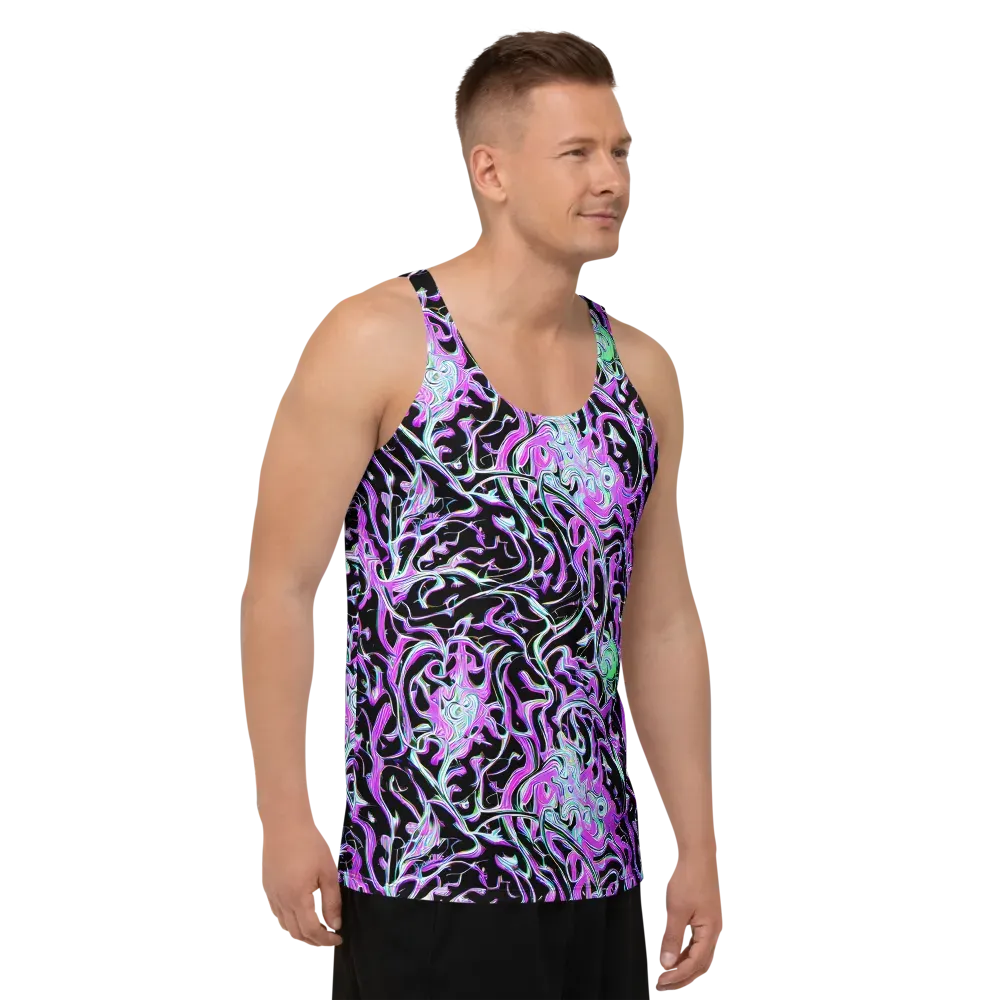 Vivid Distortion on Men's Tank Top — Right Front