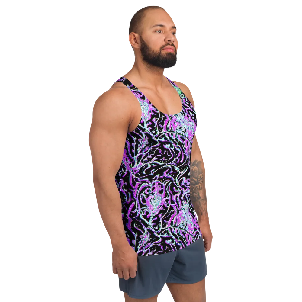 Vivid Distortion on Men's Tank Top — Right Front