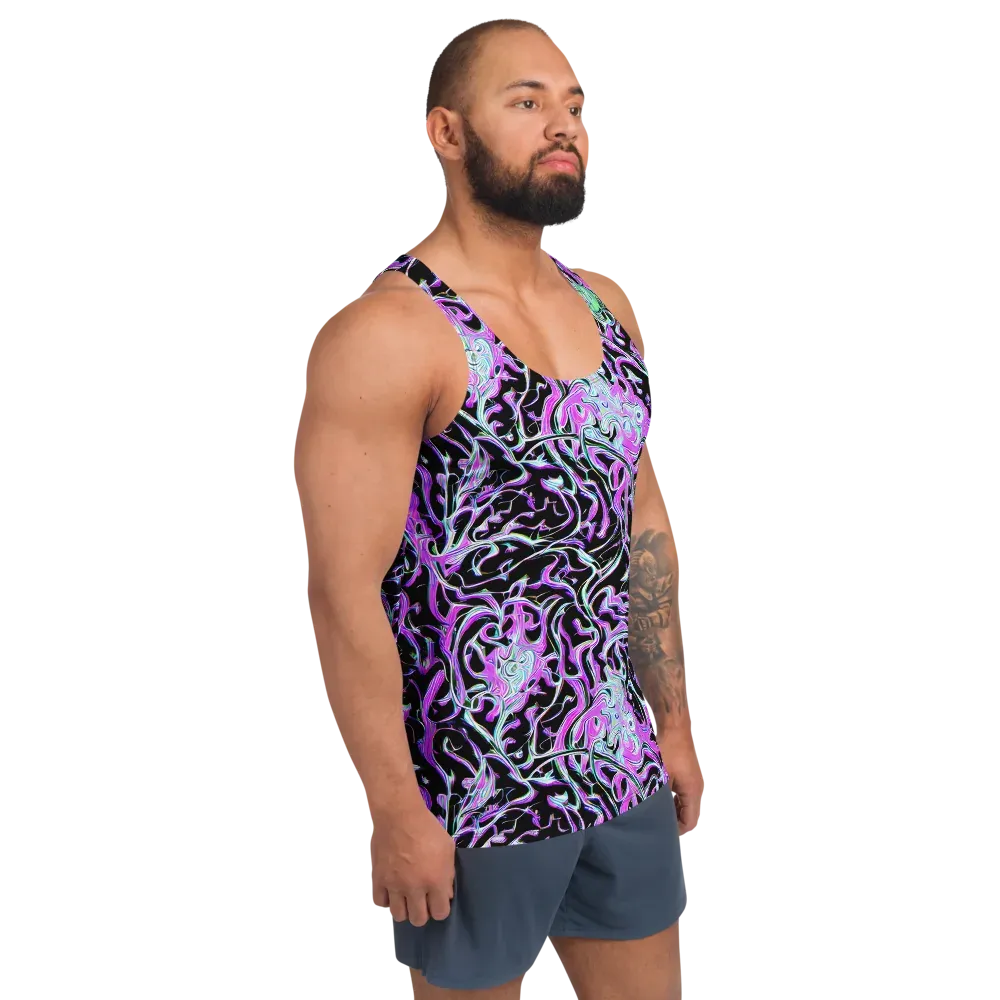 Vivid Distortion on Men's Tank Top — Right Front