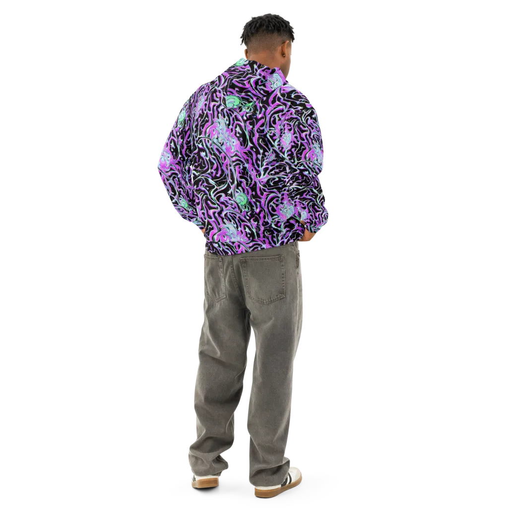 Vivid Distortion on Cotton Hoodie — Back