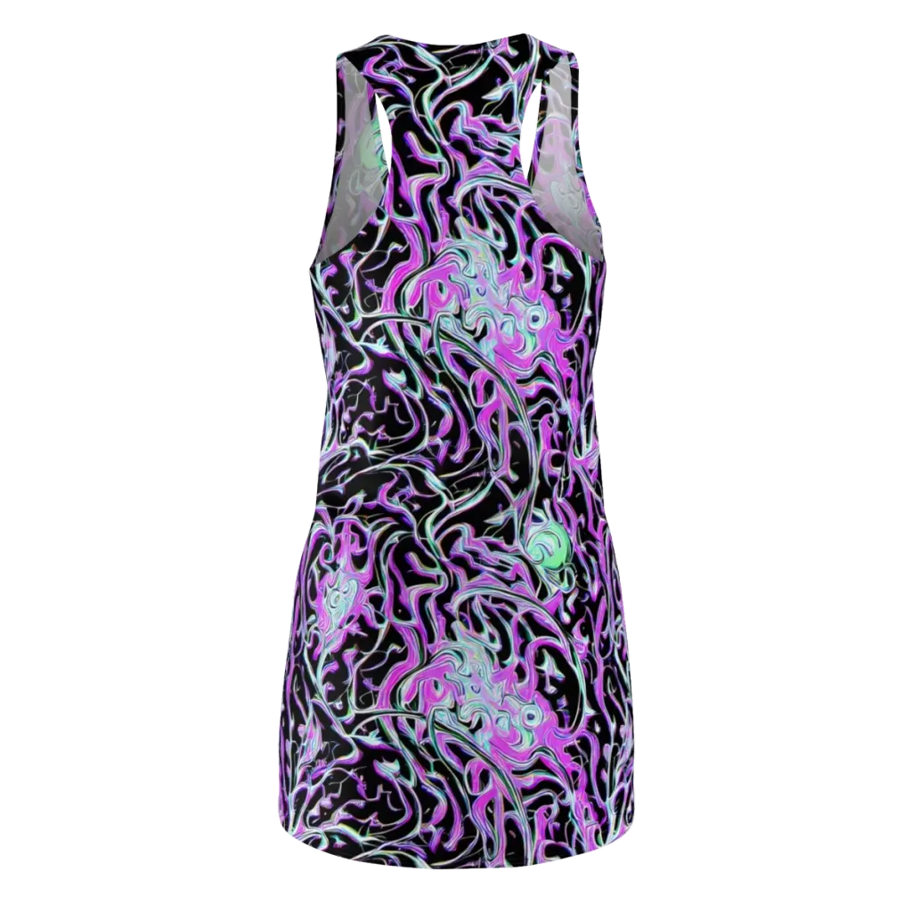 Vivid Distortion on Racerback Dress — Back