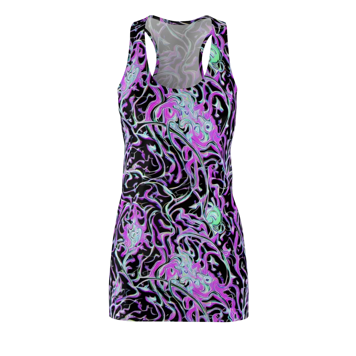 Vivid Distortion on Racerback Dress — Front