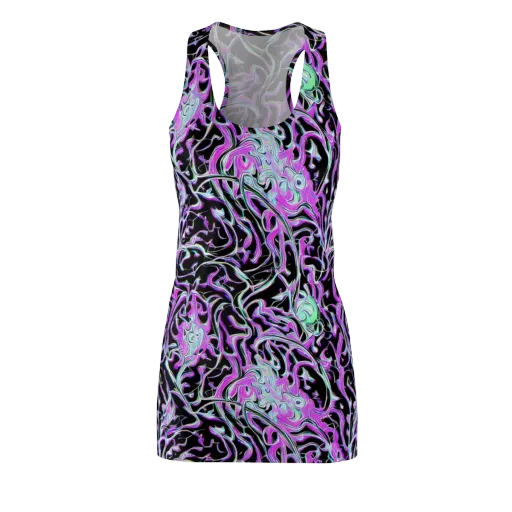 Vivid Distortion on a Racerback Dress