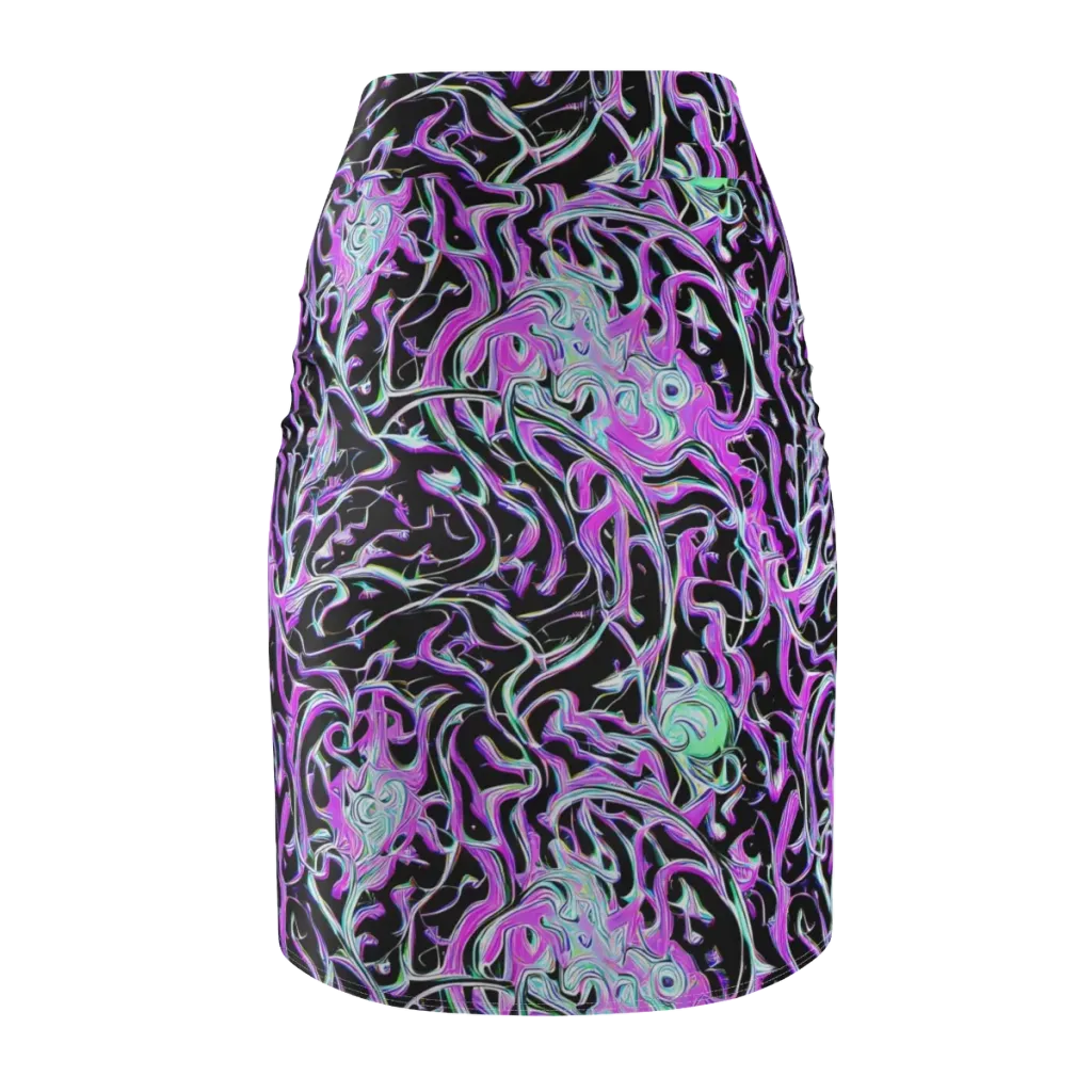 Vivid Distortion on Pencil Skirt — Back