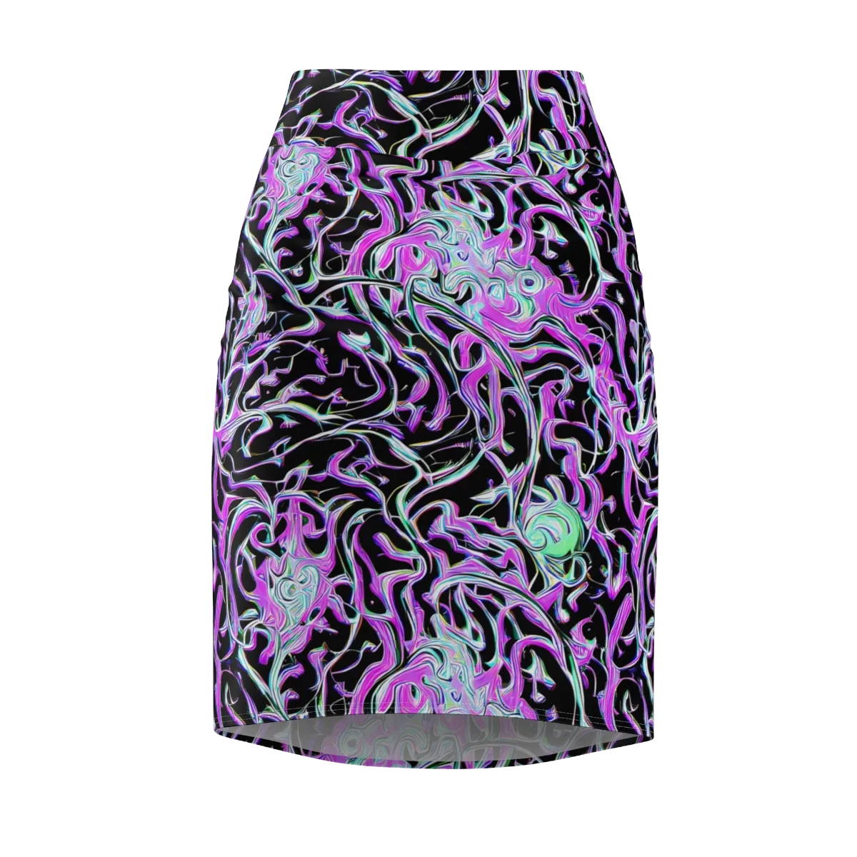 Vivid Distortion on Pencil Skirt — Front