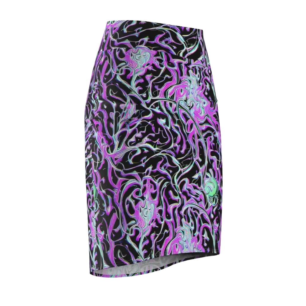 Vivid Distortion on Pencil Skirt — Front Side