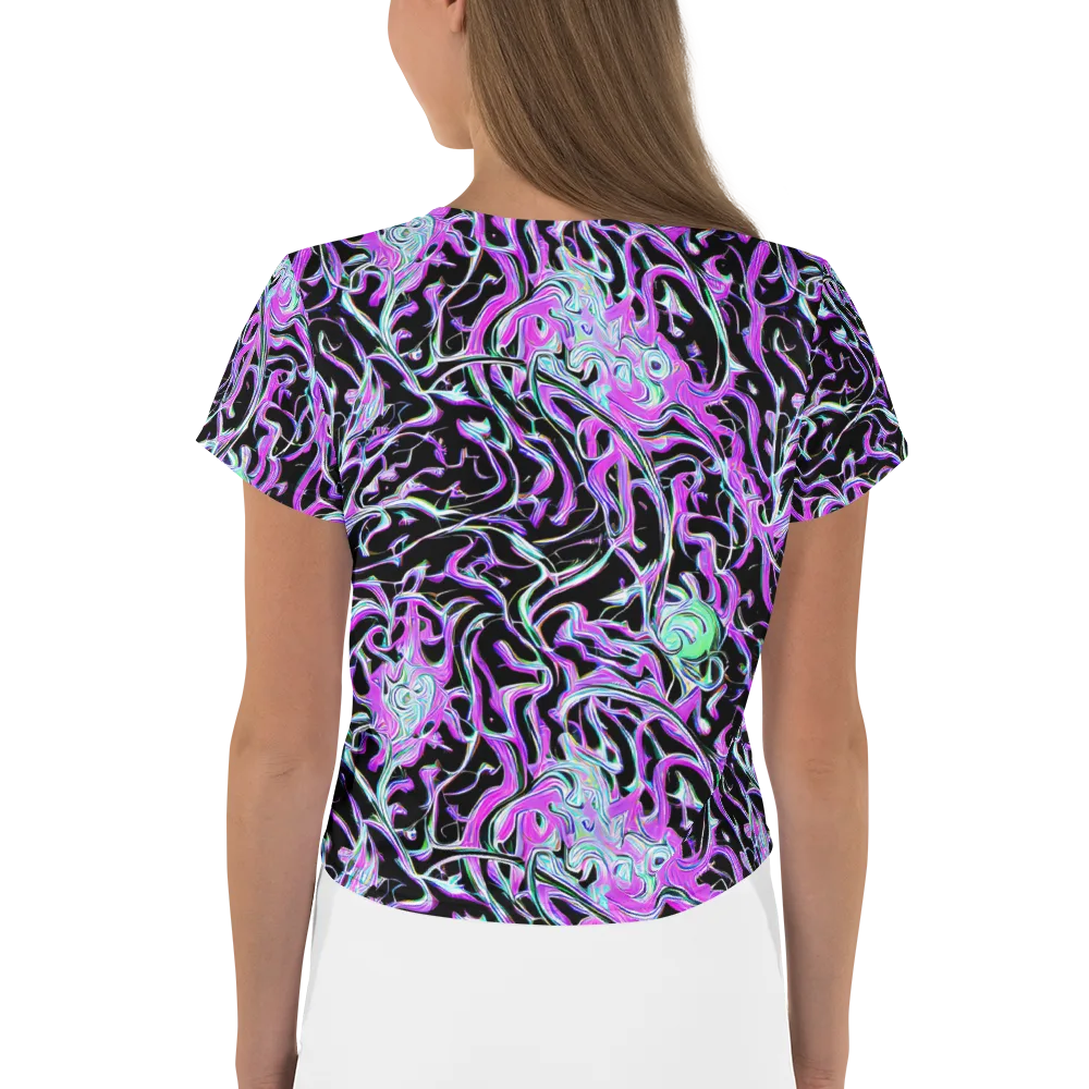 Vivid Distortion on Crop Tee — Back