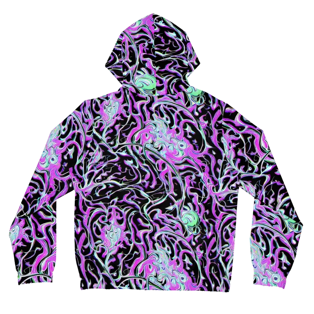 Vivid Distortion on Women's Full-Zip Hoodie — Back