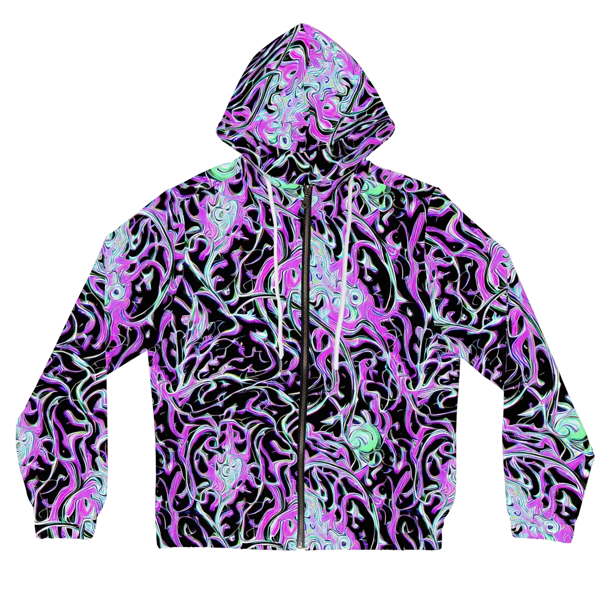 Vivid Distortion on Women's Full-Zip Hoodie — Front