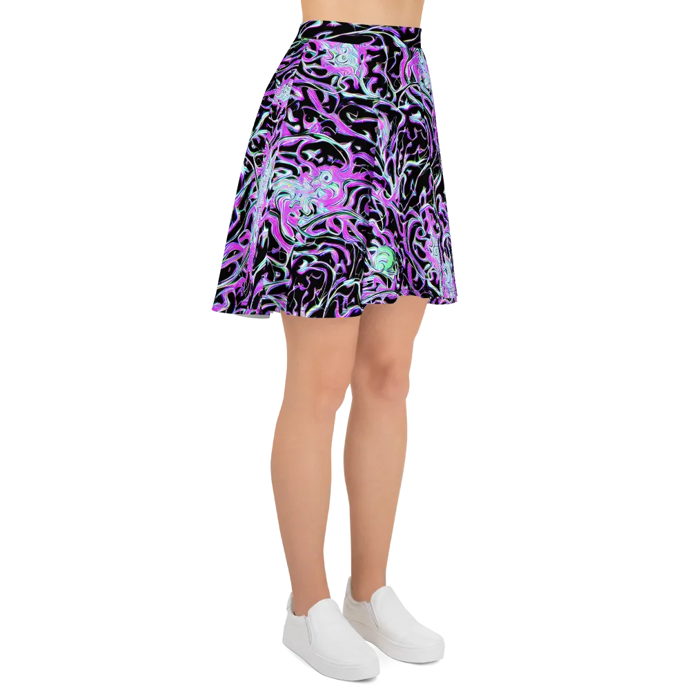 Vivid Distortion on Skater Skirt — Right