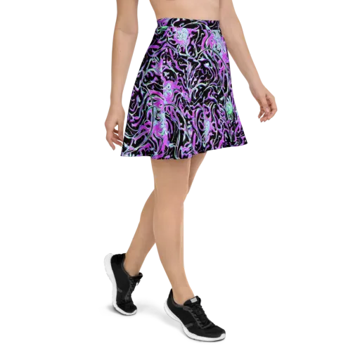 Vivid Distortion on a Skater Skirt