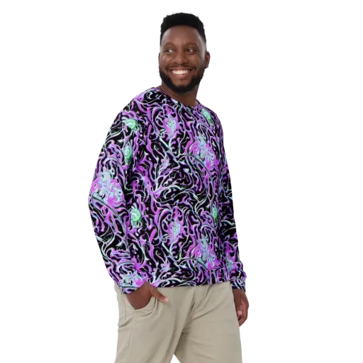 Vivid Distortion on a Sweatshirt