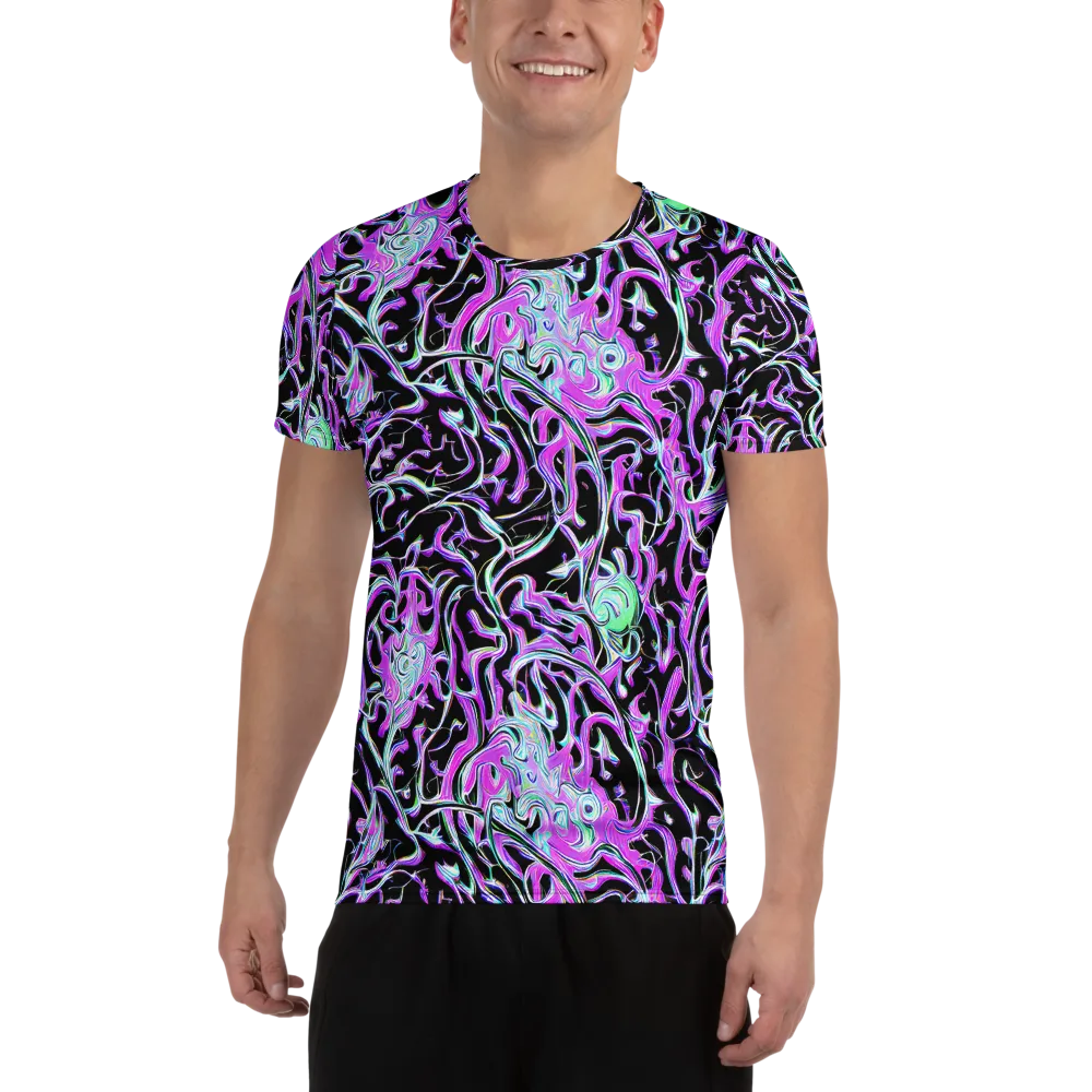 Vivid Distortion on Men's Athletic T-Shirt — Front