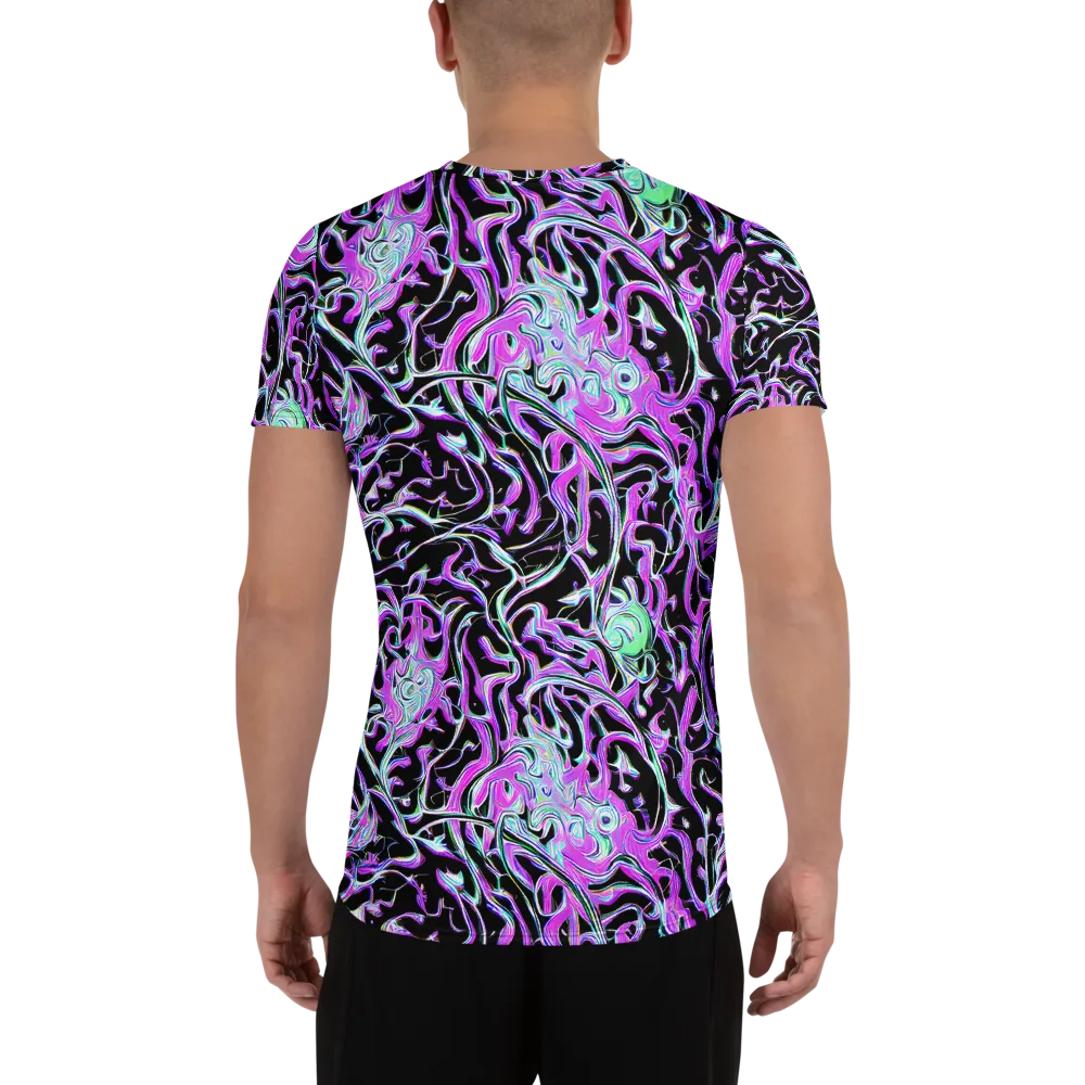 Vivid Distortion on Men's Athletic T-Shirt — Back