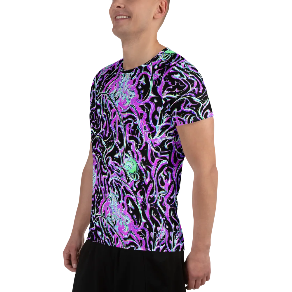Vivid Distortion on Men's Athletic T-Shirt — Left