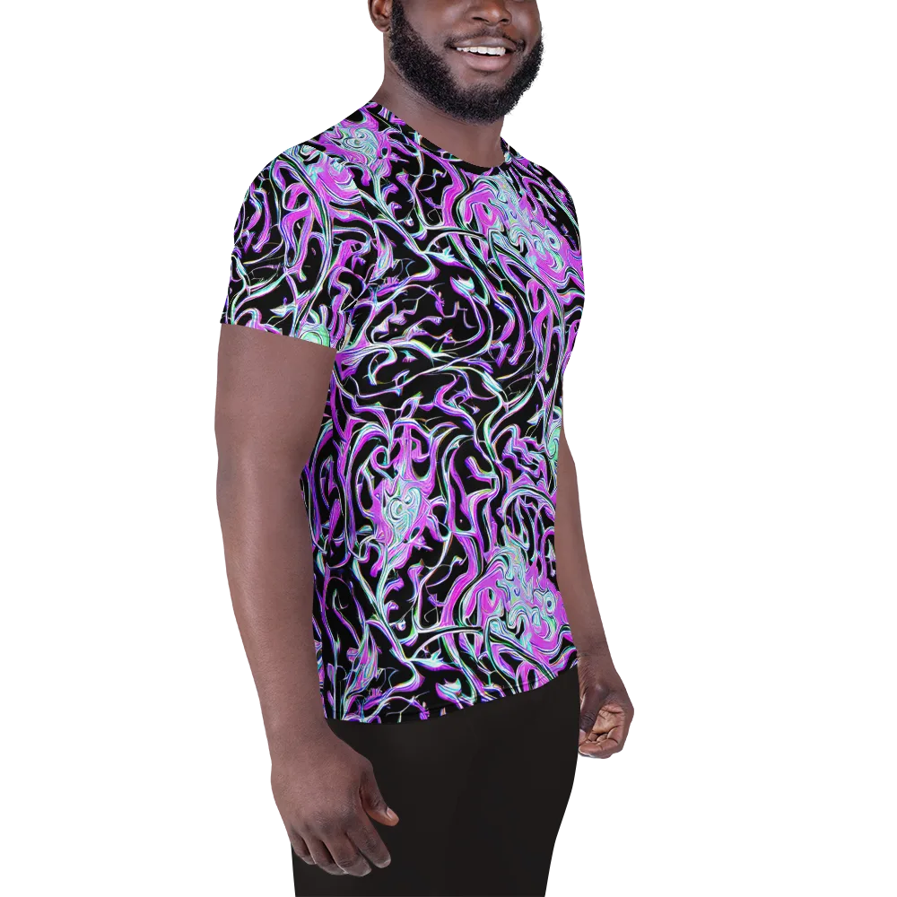 Vivid Distortion on Men's Athletic T-Shirt — Right