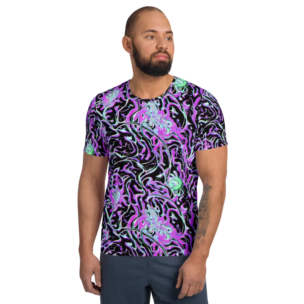 Vivid Distortion on Men's Athletic T-Shirt — Front