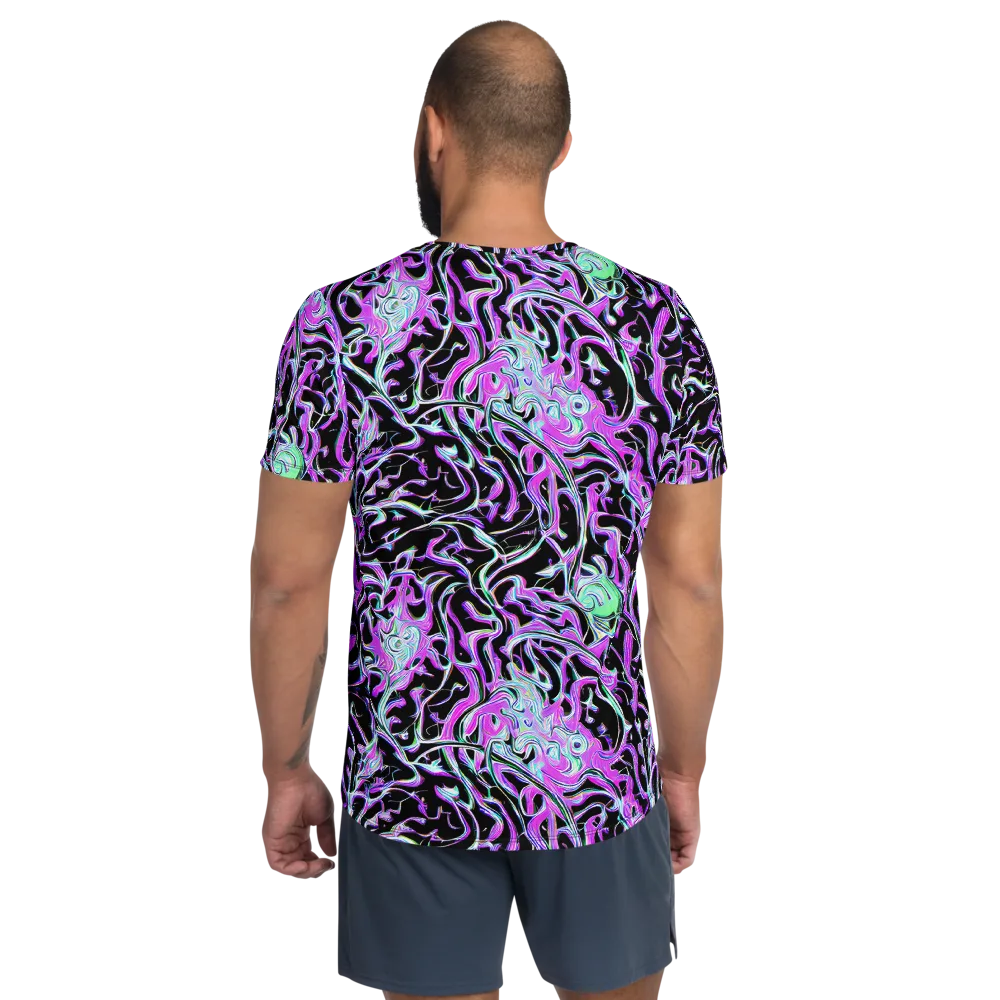 Vivid Distortion on Men's Athletic T-Shirt — Back