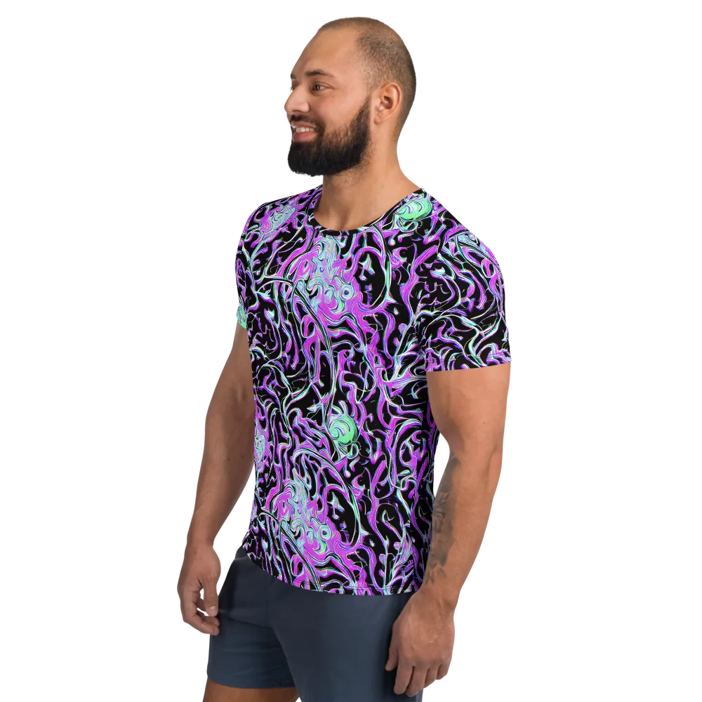 Vivid Distortion on Men's Athletic T-Shirt — Left