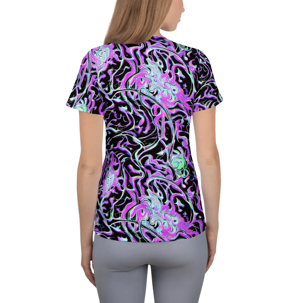 Vivid Distortion on Women's Athletic T-Shirt — Back