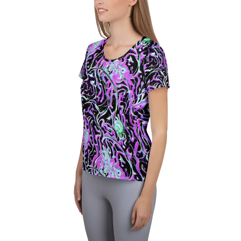 Vivid Distortion on Women's Athletic T-Shirt — Left