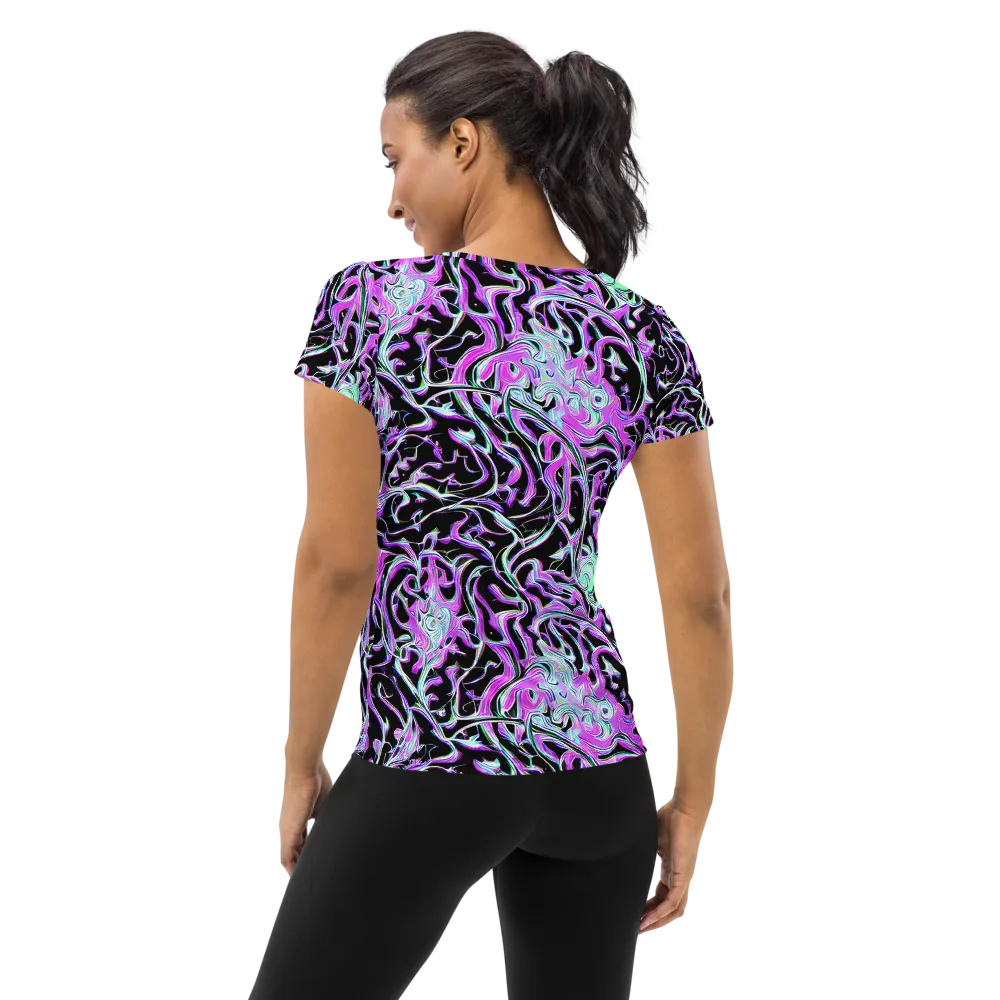 Vivid Distortion on Women's Athletic T-Shirt — Back