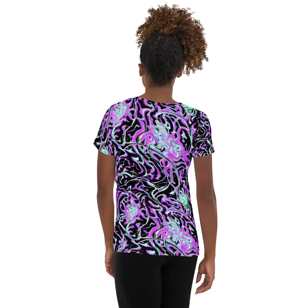 Vivid Distortion on Women's Athletic T-Shirt — Back