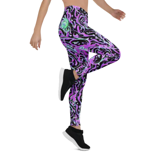 Vivid Distortion on a Leggings