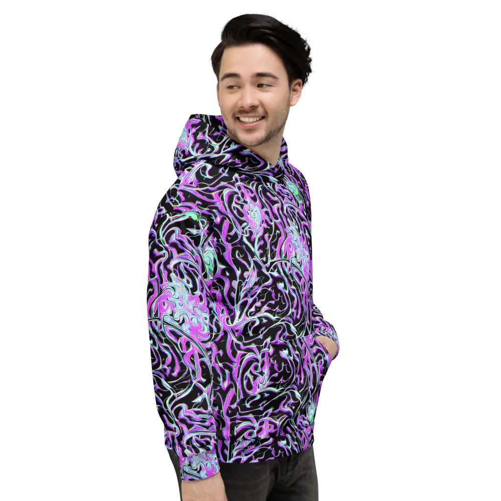 Vivid Distortion on Hoodie — Right