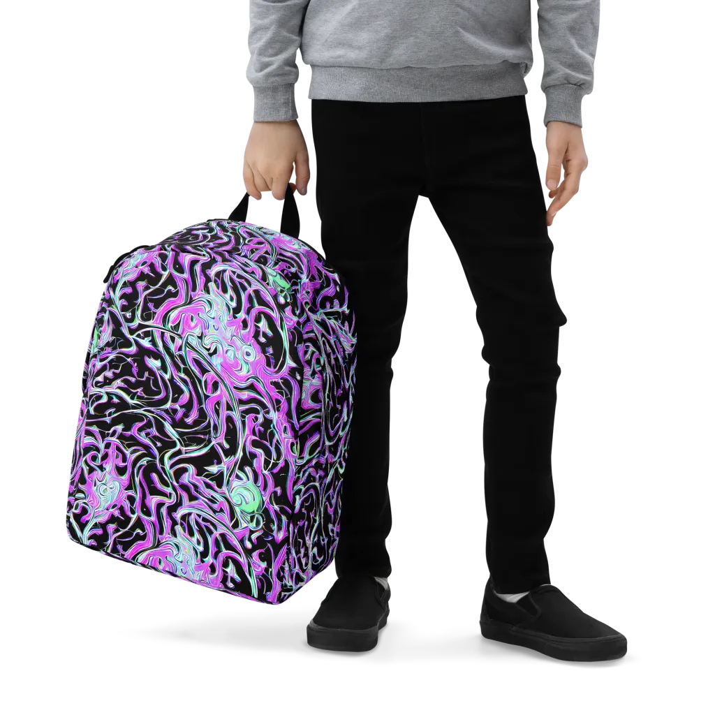 Vivid Distortion on Minimalist Backpack — Zoomed-in