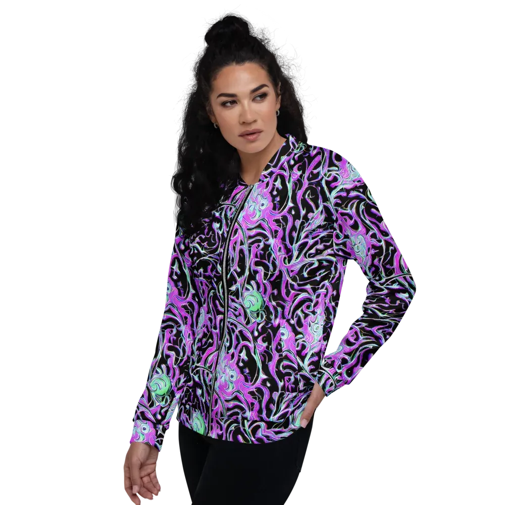 Vivid Distortion on Bomber Jacket — Left