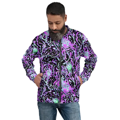 Vivid Distortion on a Bomber Jacket