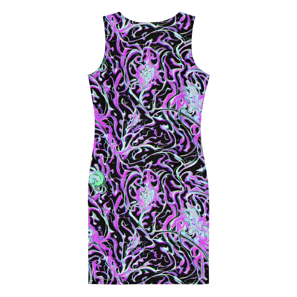 Vivid Distortion on Bodycon Dress — Back