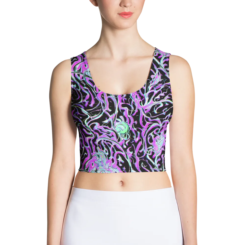 Vivid Distortion on Crop Top — Front