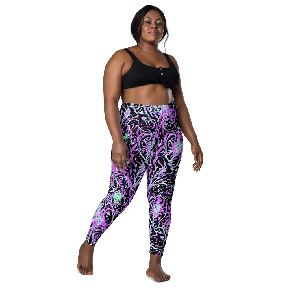 Vivid Distortion on Leggings with Pockets — Front