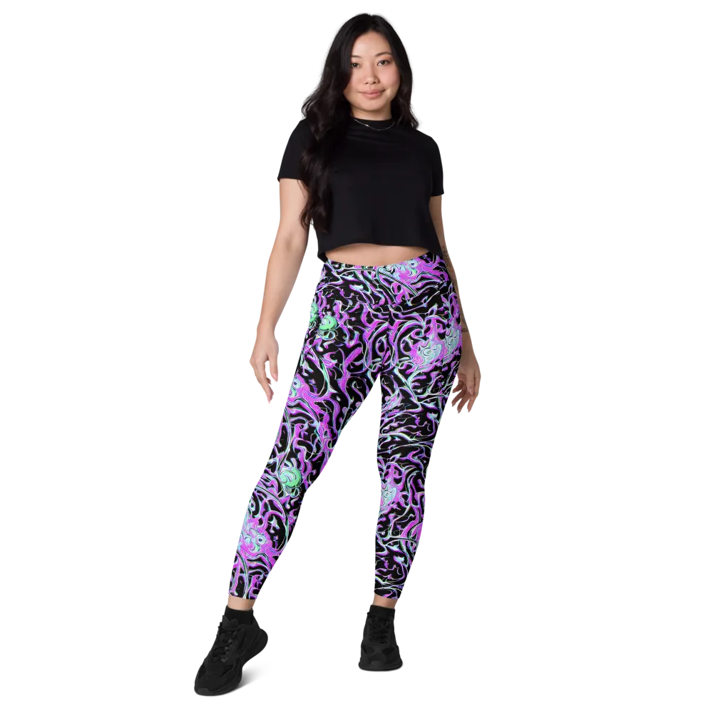 Vivid Distortion on Leggings with Pockets — Front