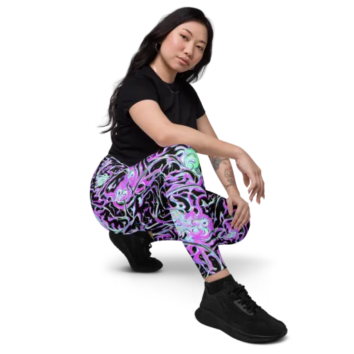 Vivid Distortion on a Leggings with Pockets