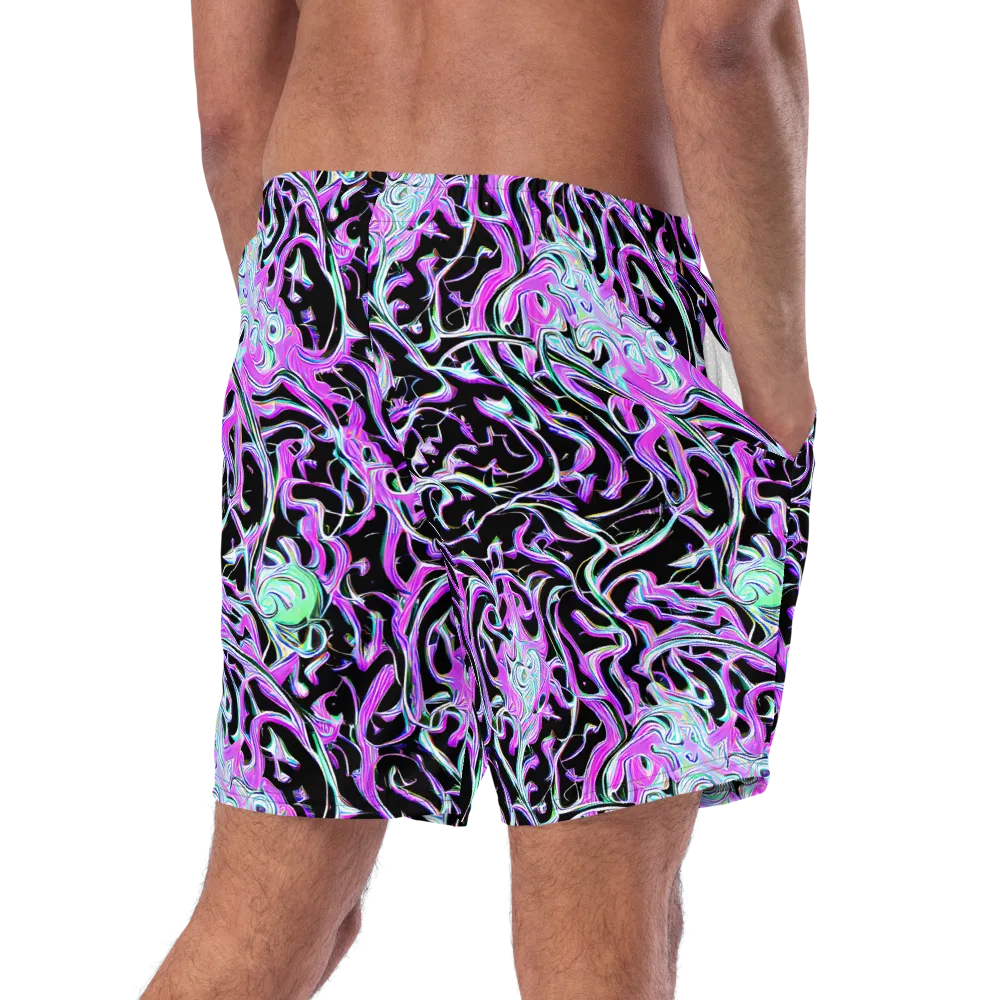 Vivid Distortion on Swim Trunks — Right Back