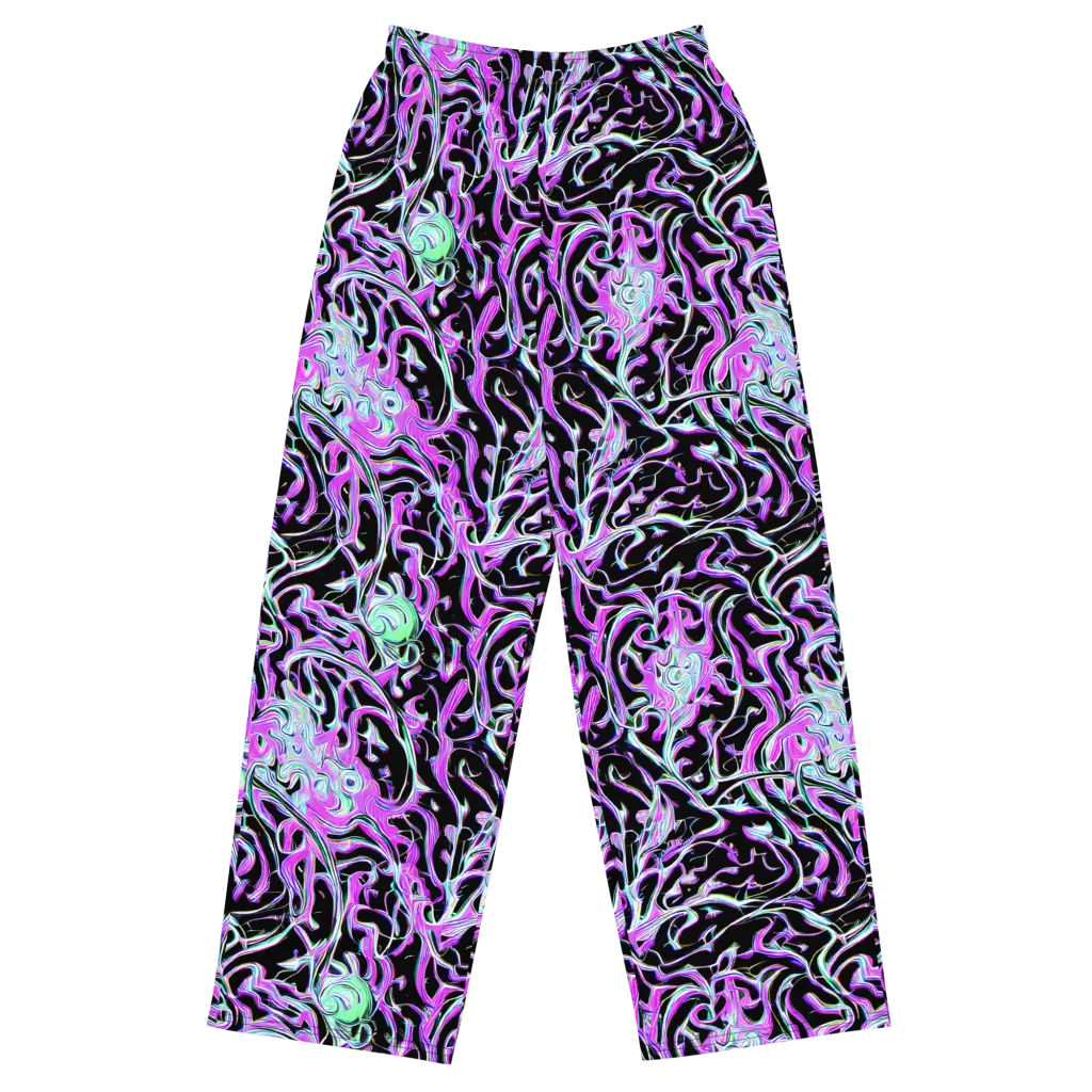 Vivid Distortion on Wide-Leg Pants — Front