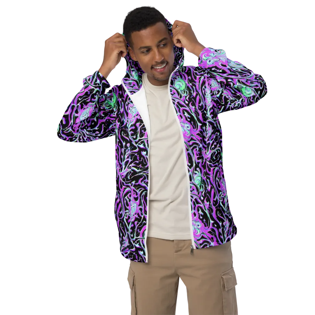 Vivid Distortion on Men's Windbreaker — Front