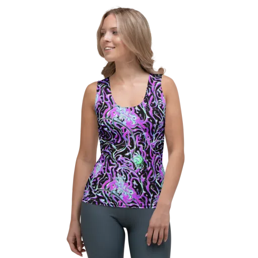 Vivid Distortion on a Women's Tank Top