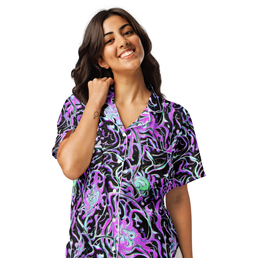 Vivid Distortion on Women's Short Sleeve Pajama Top — Front