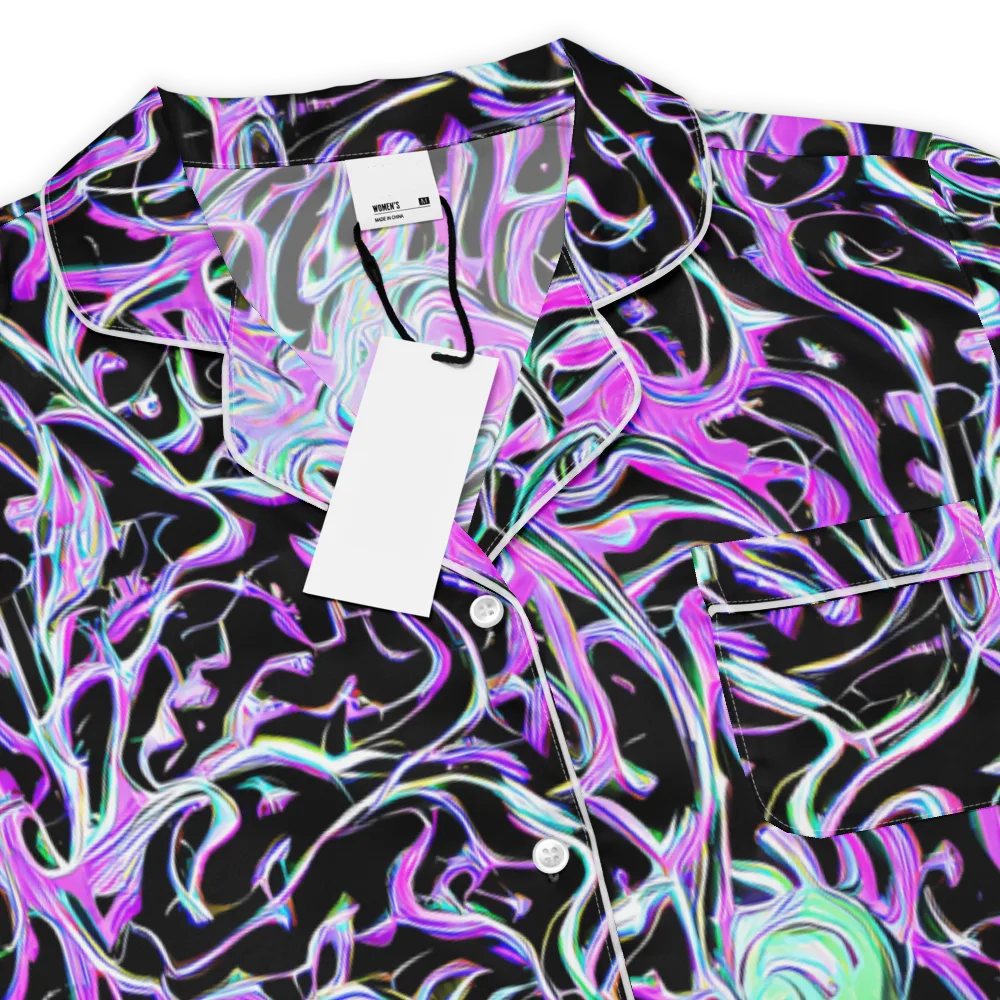 Vivid Distortion on Women's Short Sleeve Pajama Top — Product details
