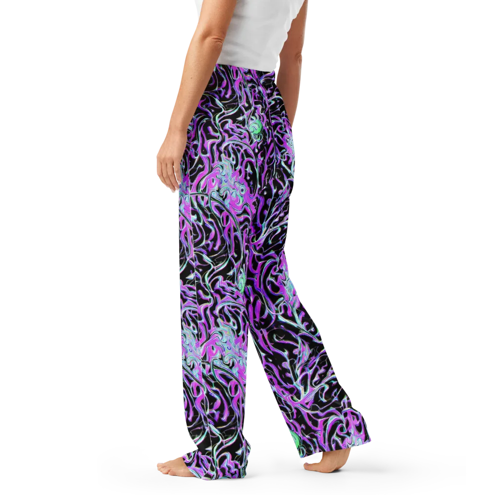 Vivid Distortion on Women's Pajama Pants — Left