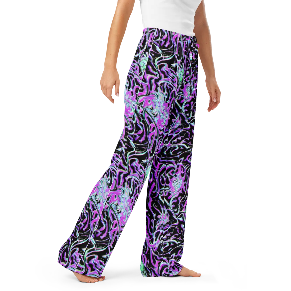Vivid Distortion on Women's Pajama Pants — Right Front